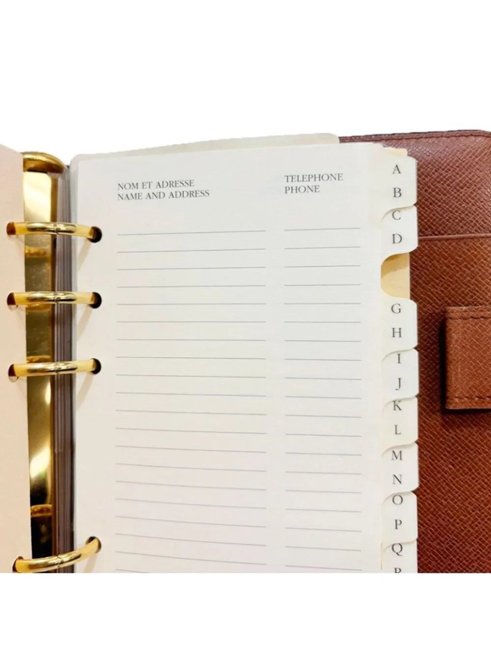 Louis Vuitton Monogram Agenda System Planner Brown Leather